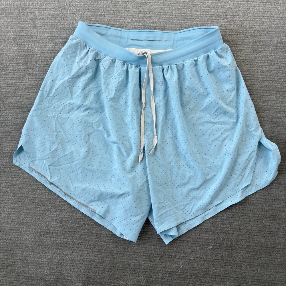 Lululemon Fast Free 6" Lined Short Men's Small Light Blue Running Athleisure